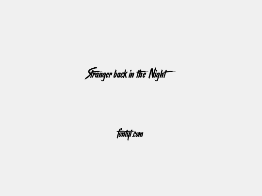 Stranger back in the Night