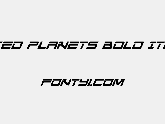 United Planets Bold Italic