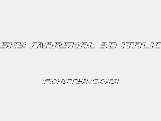 Sky Marshal 3D Italic