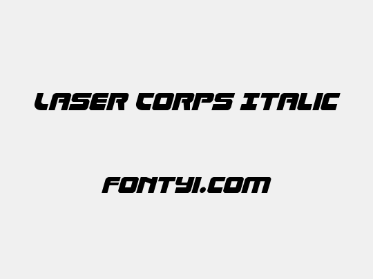 Laser Corps Italic