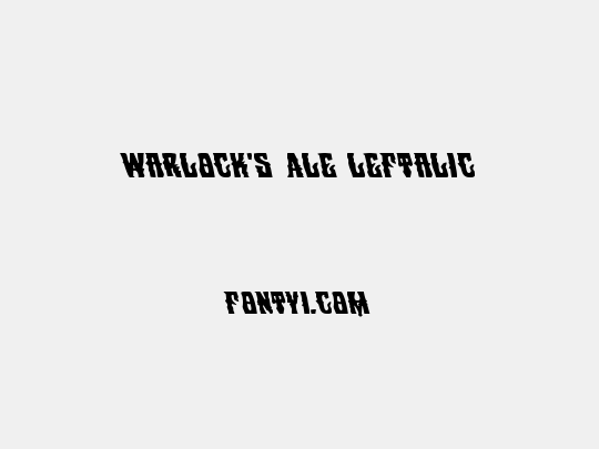 Warlock's Ale Leftalic