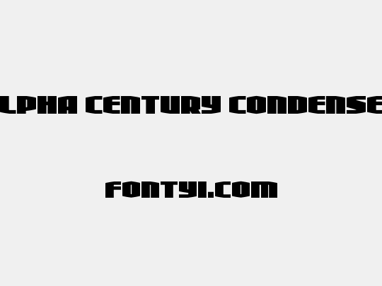 Alpha Century Condensed