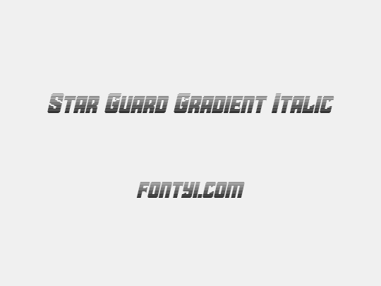 Star Guard Gradient Italic