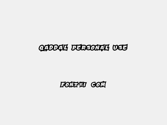 Qaddal Personal Use