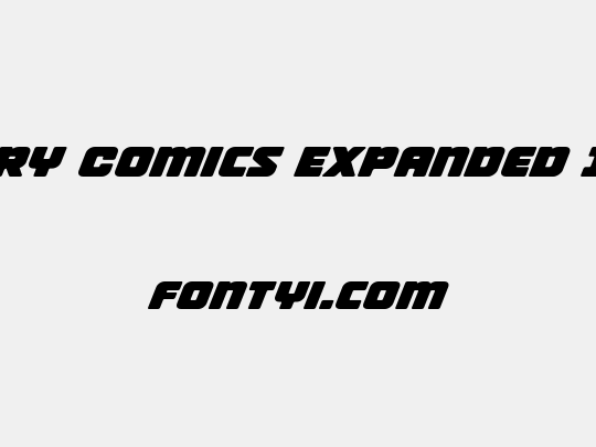 Victory Comics Expanded Italic