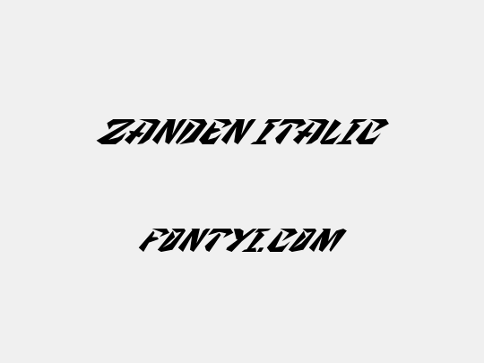 Zanden Italic