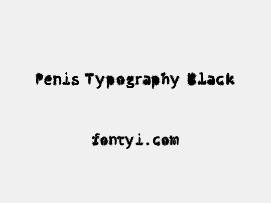 Penis Typography Black