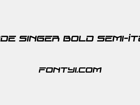 Blade Singer Bold Semi-Italic