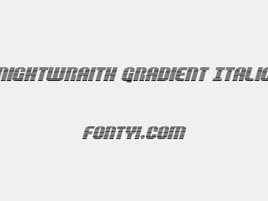 Nightwraith Gradient Italic
