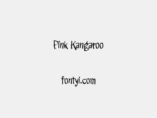 Pink Kangaroo
