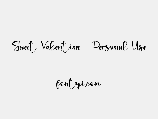 Sweet Valentine - Personal Use