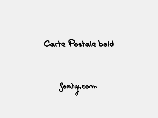 Carte Postale bold