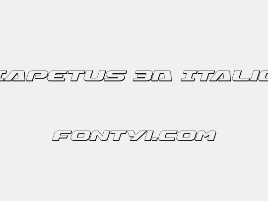Iapetus 3D Italic