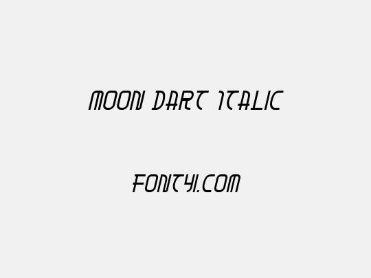 Moon Dart Italic