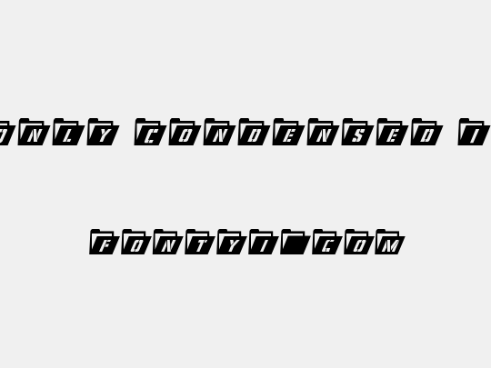 Eyes Only Condensed Italic