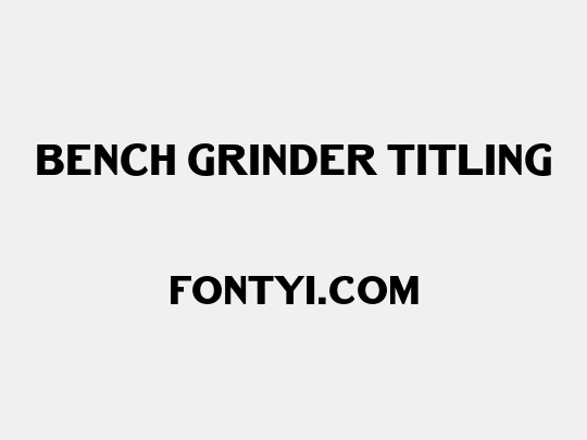 Bench Grinder Titling