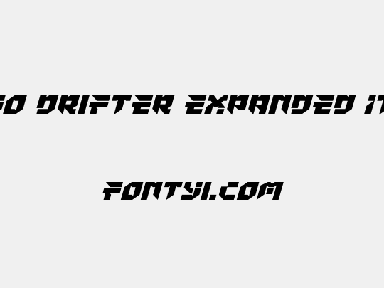 Tokyo Drifter Expanded Italic