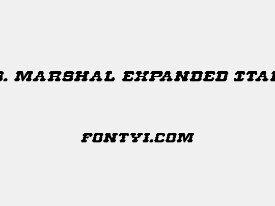 U.S. Marshal Expanded Italic