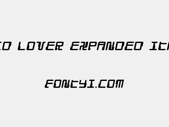 Droid Lover Expanded Italic