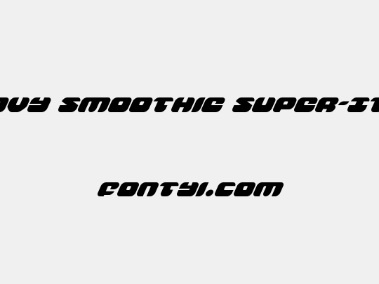 Groovy Smoothie Super-Italic