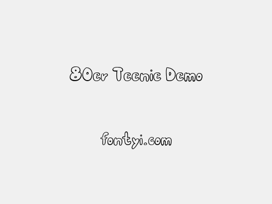 80er Teenie Demo