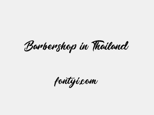 Barbershop in Thailand