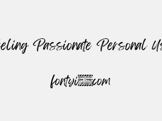 Feeling Passionate Personal Use