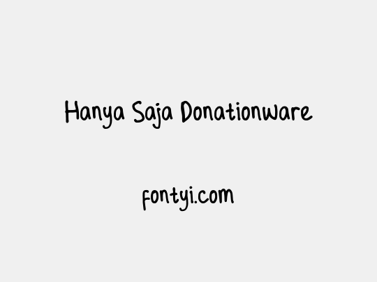 Hanya Saja Donationware