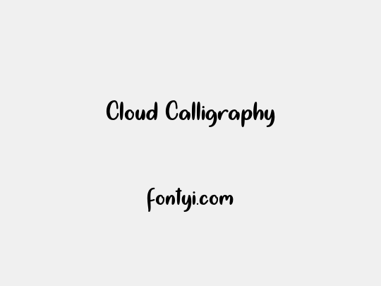 Cloud Calligraphy