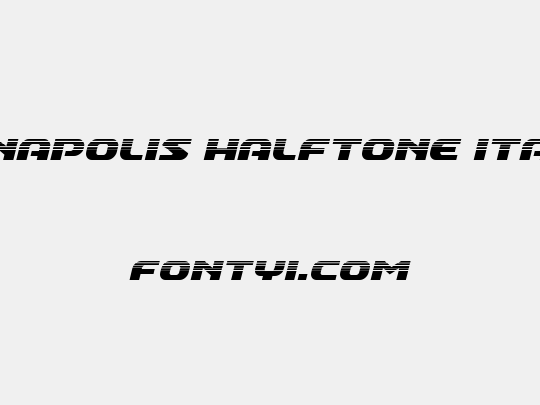 Annapolis Halftone Italic