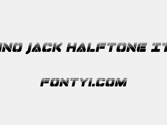 Domino Jack Halftone Italic