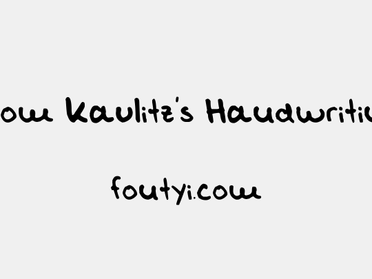 Tom Kaulitz's Handwriting