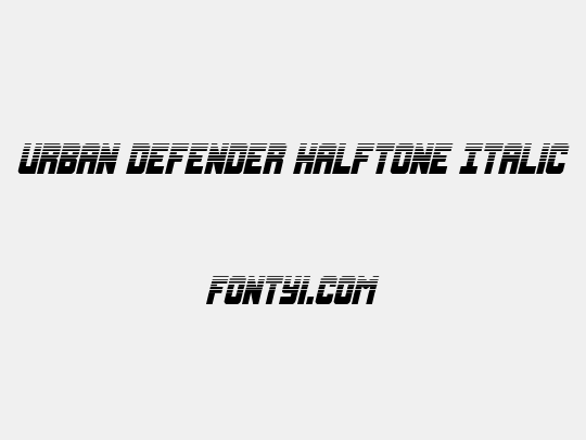 Urban Defender Halftone Italic