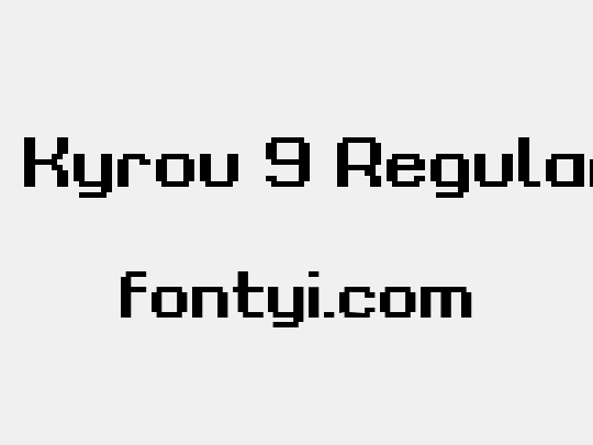 Grixel Kyrou 9 Regular Bold