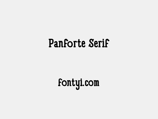 Panforte Serif