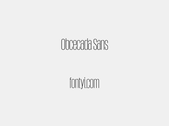 Obcecada Sans