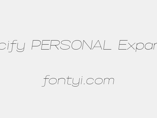 Specify PERSONAL Expanded
