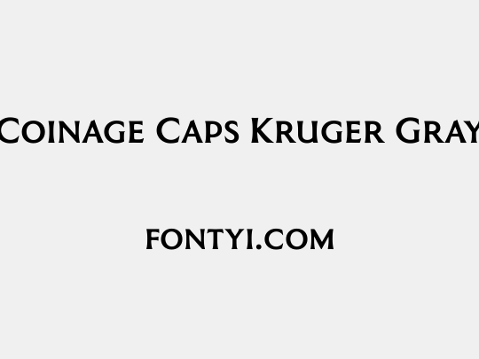 Coinage Caps Kruger Gray