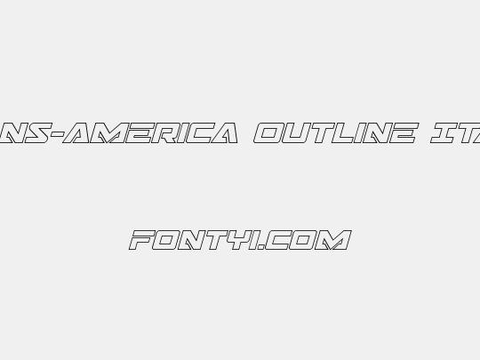 Trans-America Outline Italic