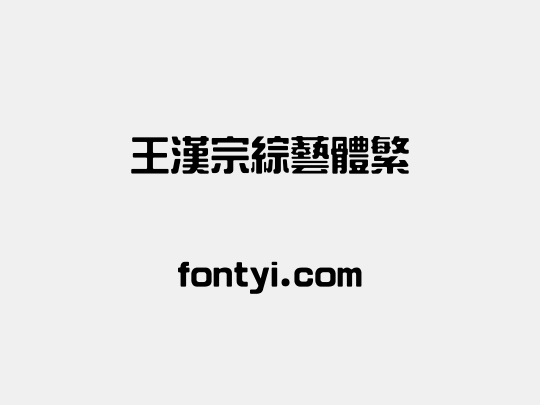 王漢宗綜藝體繁