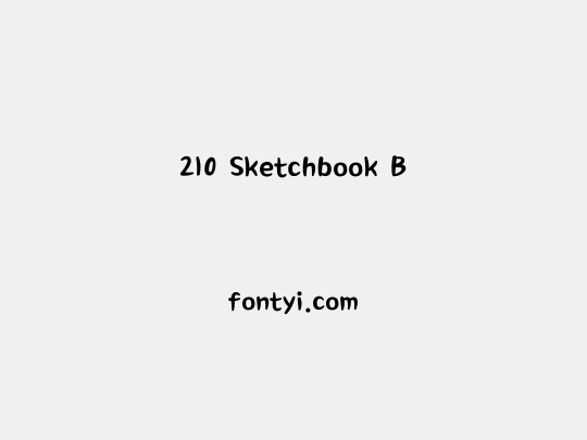 210 Sketchbook B