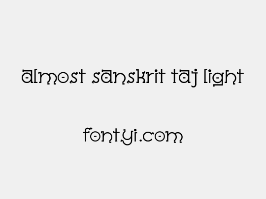 Almost Sanskrit Taj Light