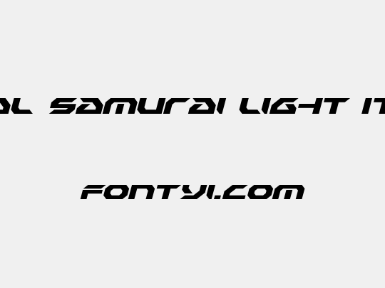 Royal Samurai Light Italic