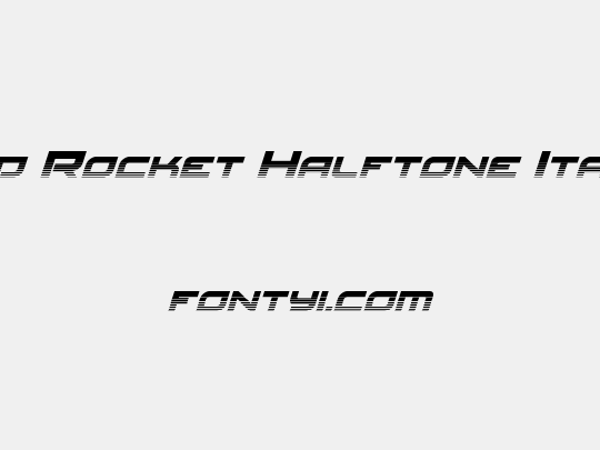 Red Rocket Halftone Italic
