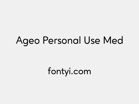 Ageo Personal Use Med