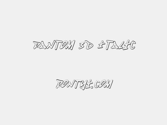 Fantom 3D Italic