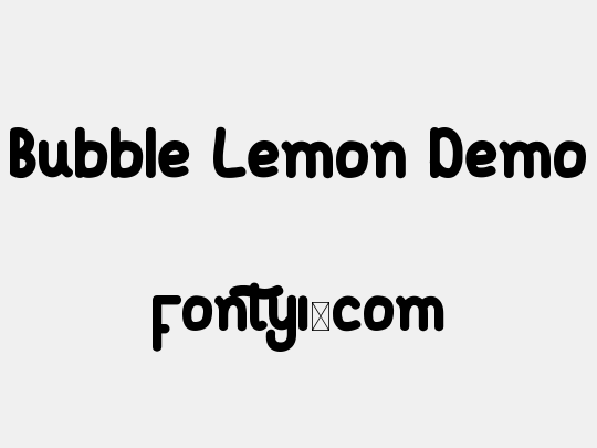 Bubble Lemon Demo
