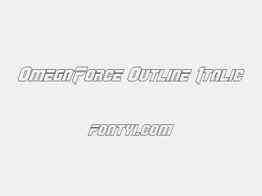 OmegaForce Outline Italic