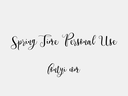 Spring Time Personal Use