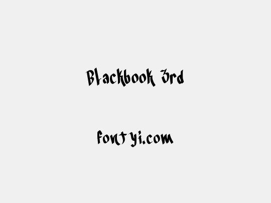 Blackbook 3rd